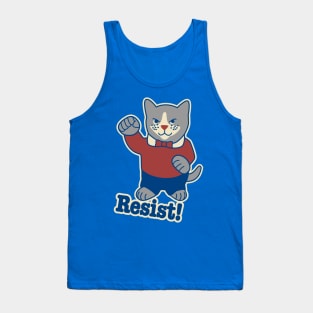 Resist! Cat with raised fist Tank Top